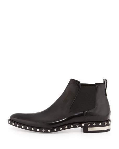 givenchy studded leather chelsea boot